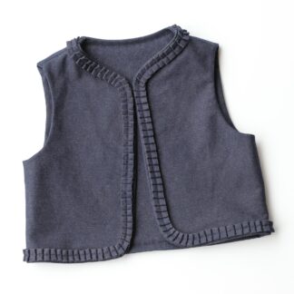 trötrö Denim Weste "Ruffles"
