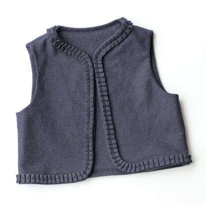 trötrö Denim Weste "Ruffles"