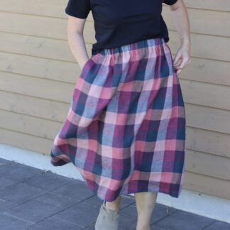 trötrö Leinenrock Women "Checks"