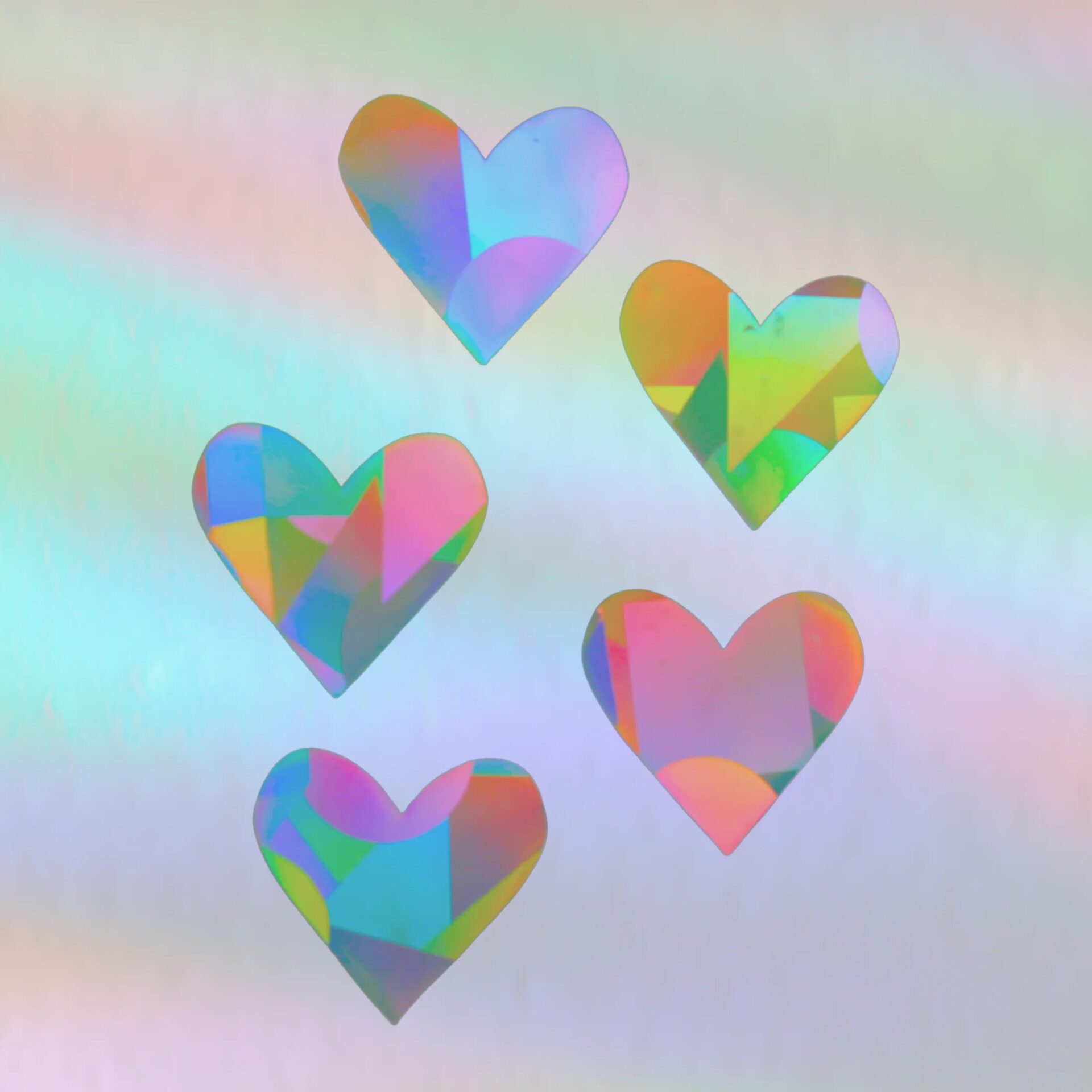 Regenbogensticker kleines Herz