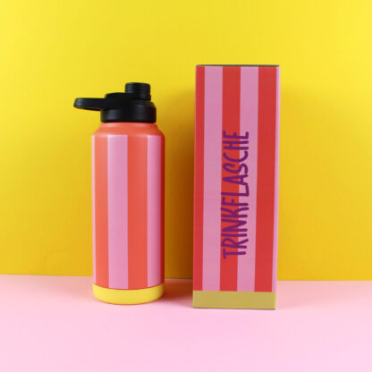 Trinkflasche Thermo gestreift – Bild 2