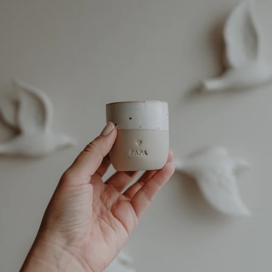 Eulenschnitt Espressobecher Papa