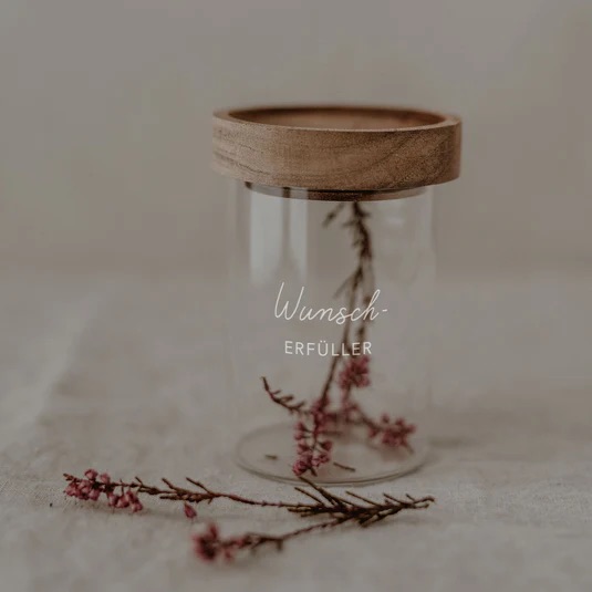 Eulenschnitt Mini Vorratsglas "Wunscherfüller"