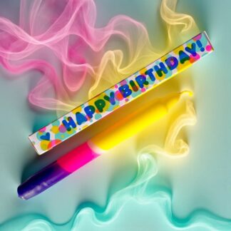 Pink Stories Kerze HAPPY BIRTHDAY